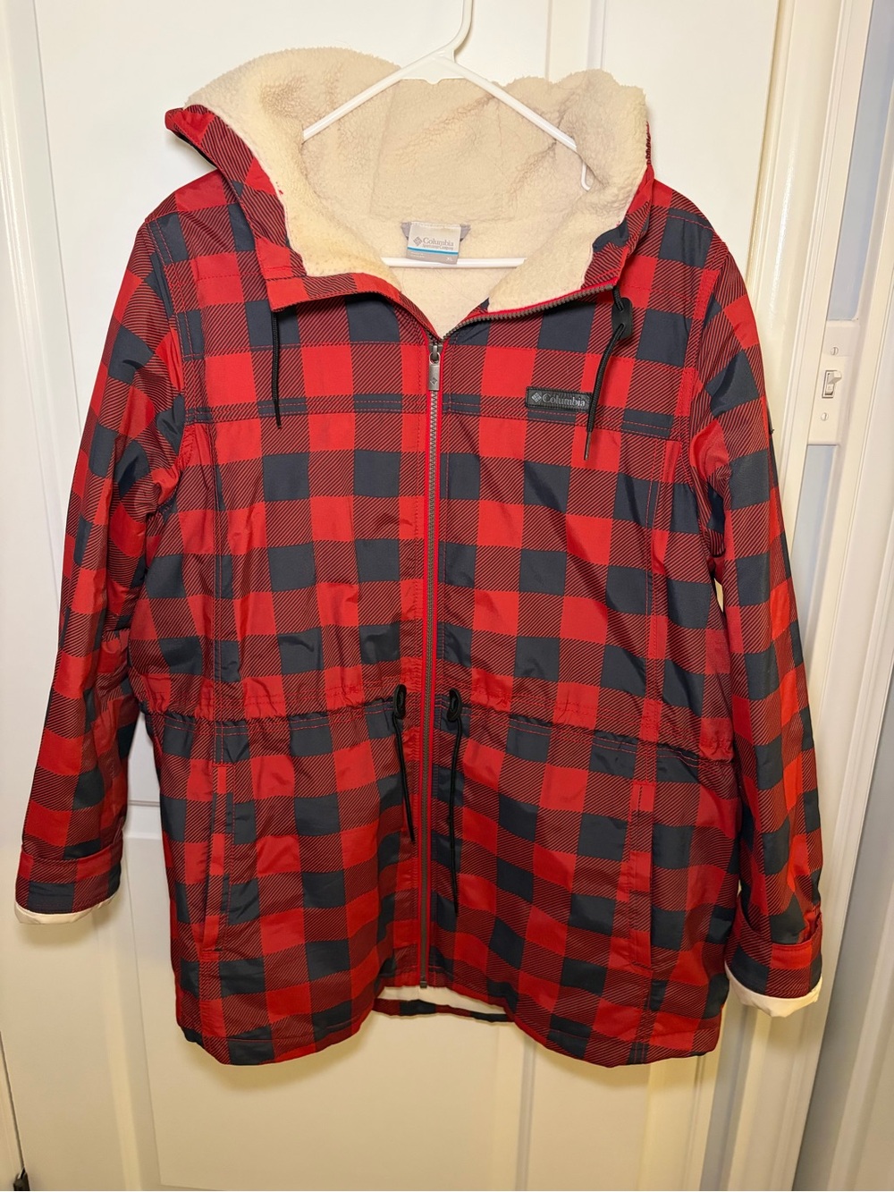 Columbia Buffalo Plaid Sherpa Lined Hooded Jacket Parka